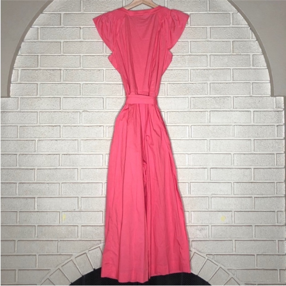 Gal Meets Glam Saffron Flutter Sleeve Jumpsuit Watermelon Size 4 NWT - Picture 6 of 11